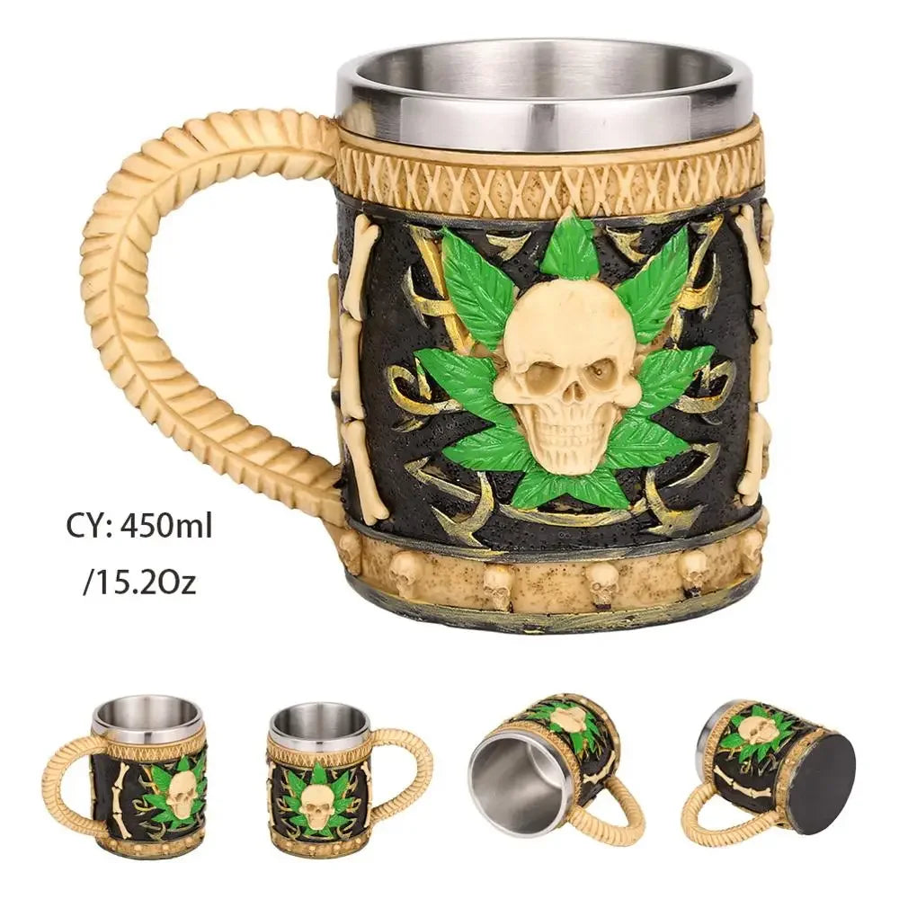 Medieval Dragon Resin and Stainless Steel Mug 600ml
