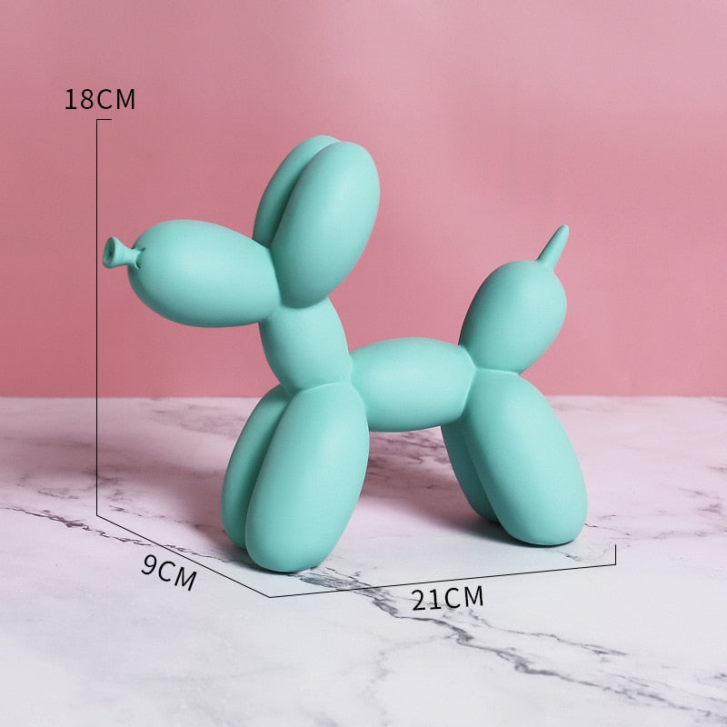 Resin Balloon Dog Sculpture - Modern Nordic Decor for Home and Office