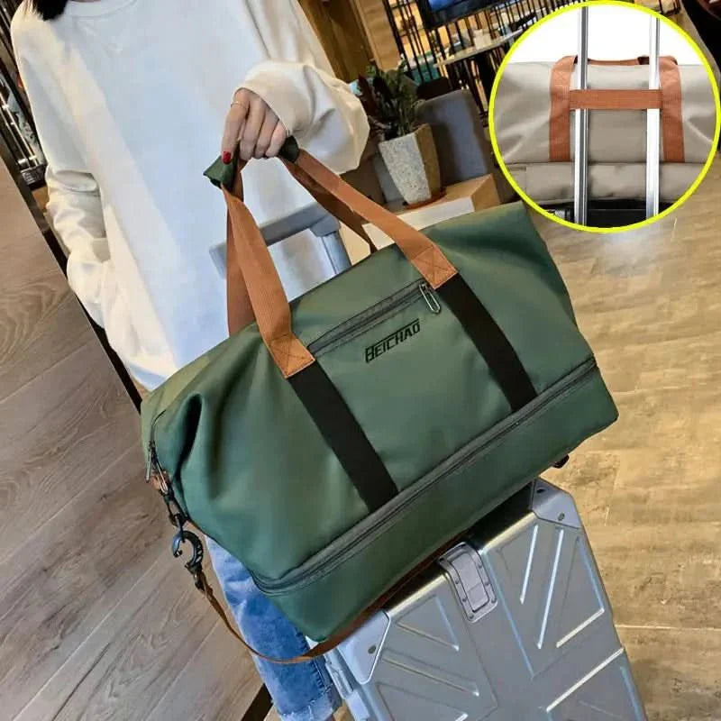 Waterproof Fitness and Travel Bag with Shoe Compartment
