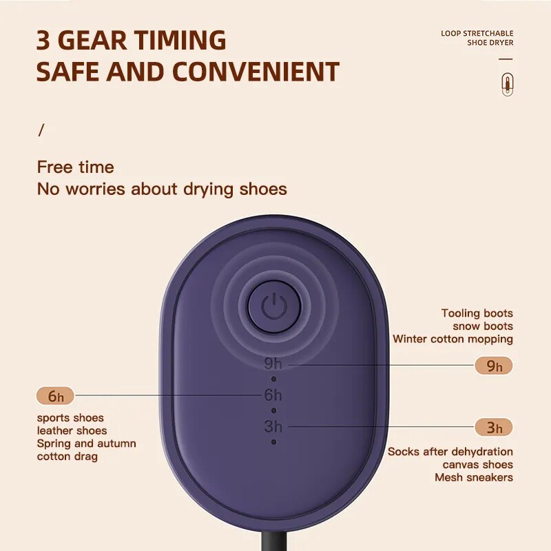 Portable Electric Shoe Dryer with Sterilization Function