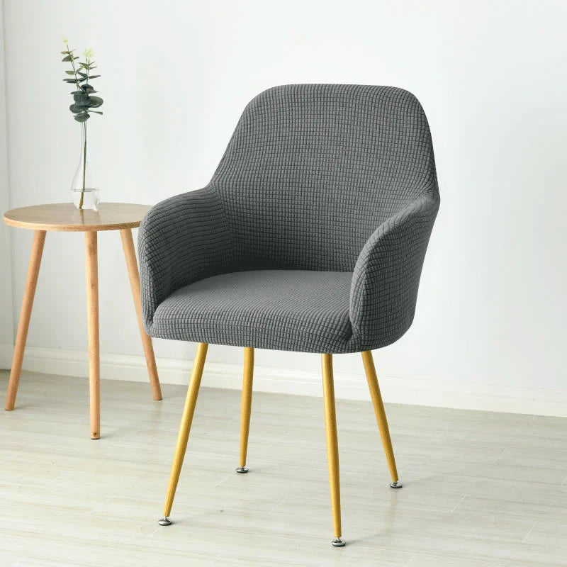 Highback Chair Cover in European Style Cotton Blend