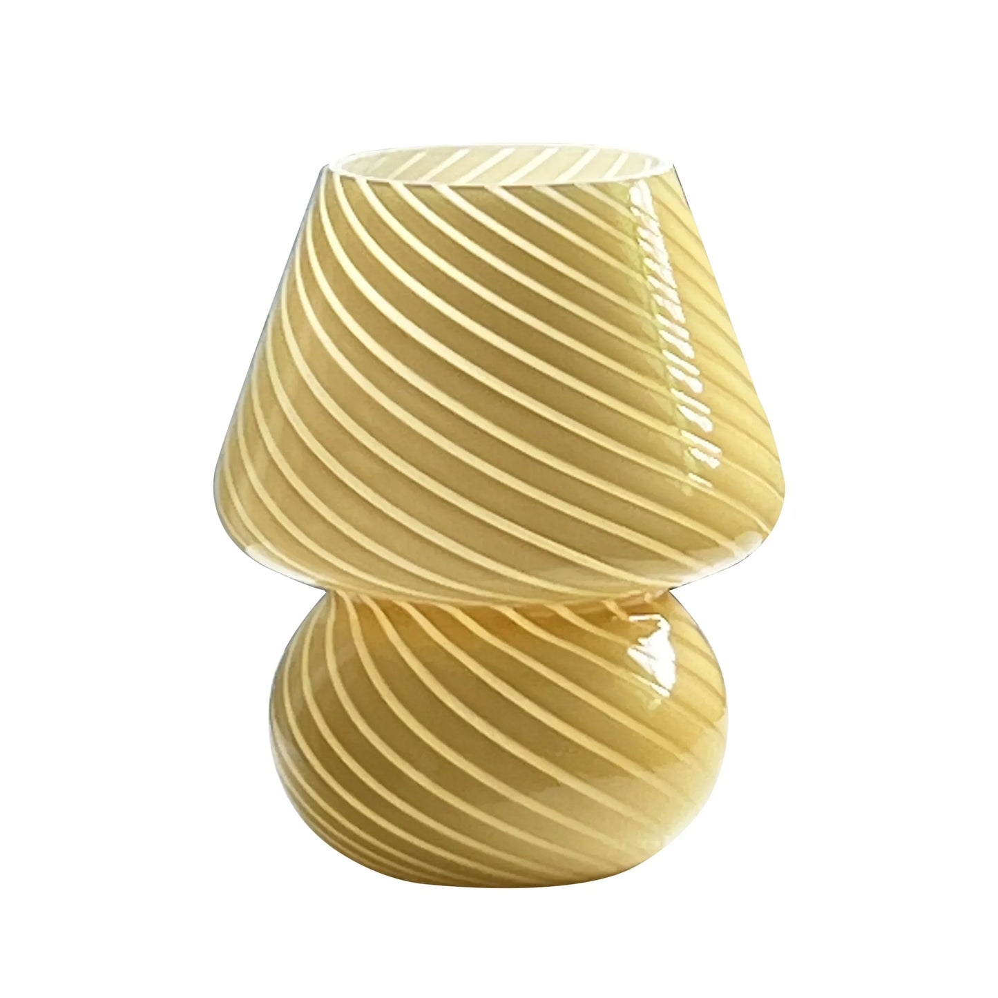 Murano Glass Mushroom Desk Lamp with Vintage Stripes