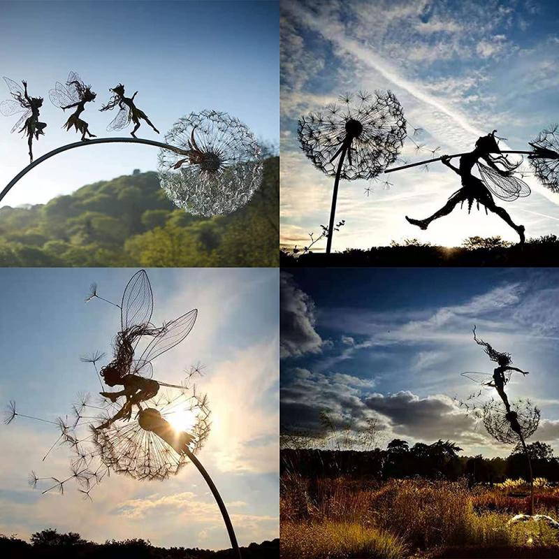 Fairy Garden Sculptures - Enchanting Dancing Fairies and Dandelions