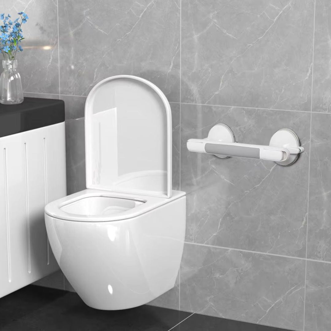 Drill-Free Shower Handle Grab Bar with Safety Lock