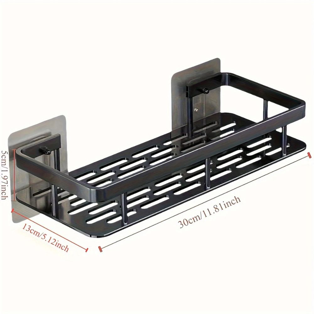 Wall-Mounted Aluminum Shower Shelf Caddy Organizer