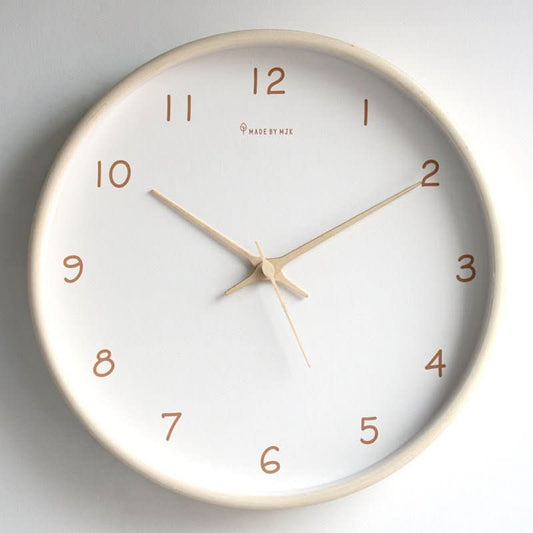 Solid Wood Silent Sweep Analog Wall Clock 10-Inch