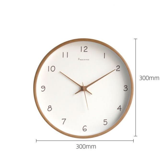 Solid Wood Silent Sweep Analog Wall Clock 10-Inch