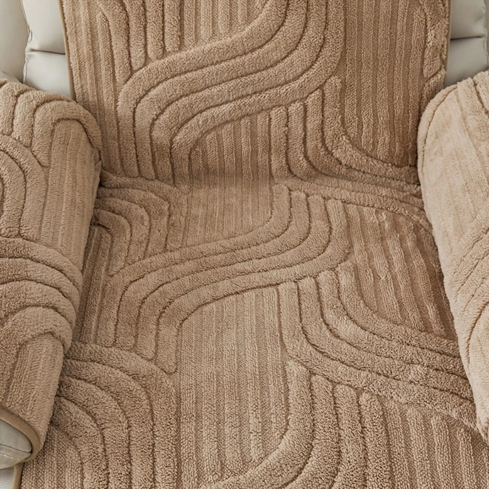 Plush Anti-Slip Recliner Sofa Cover