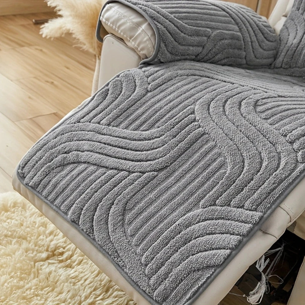 Plush Anti-Slip Recliner Sofa Cover