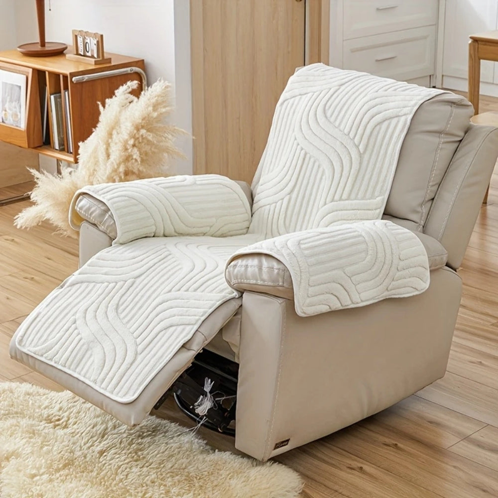 Plush Anti-Slip Recliner Sofa Cover