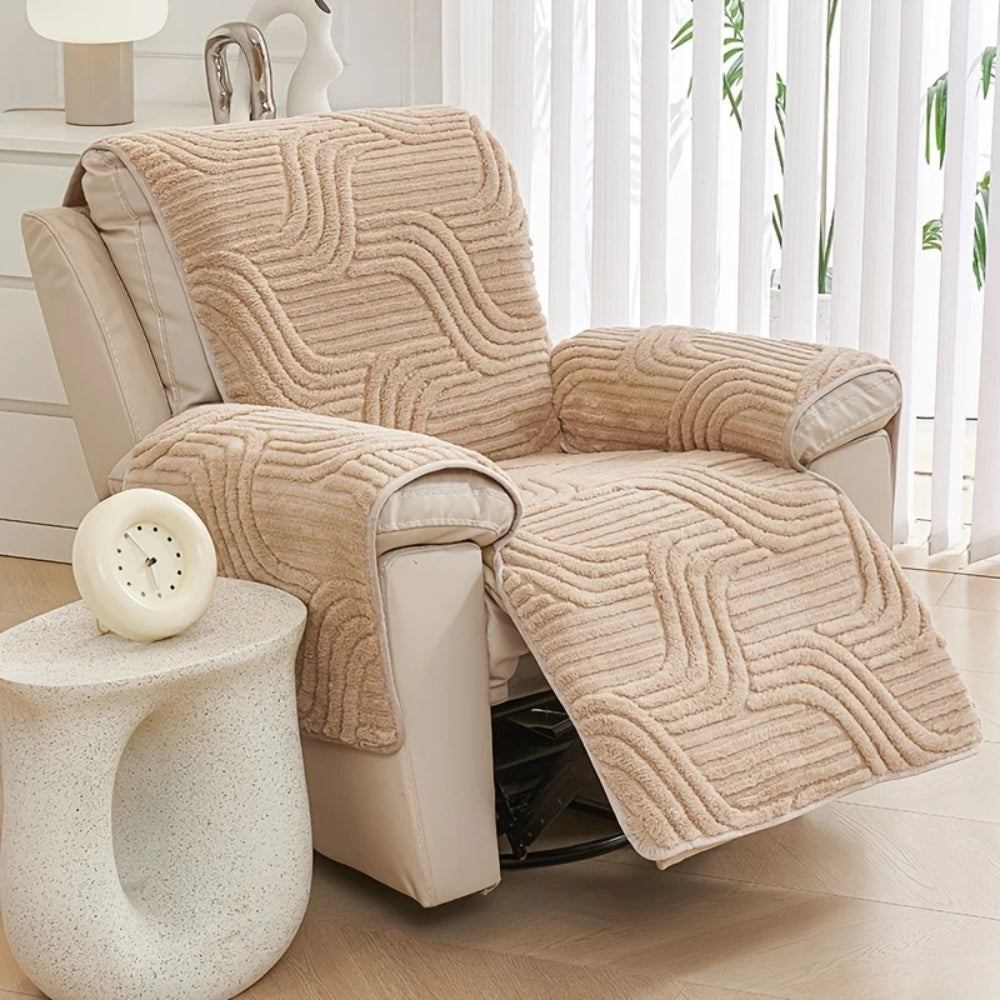 Plush Anti-Slip Recliner Sofa Cover