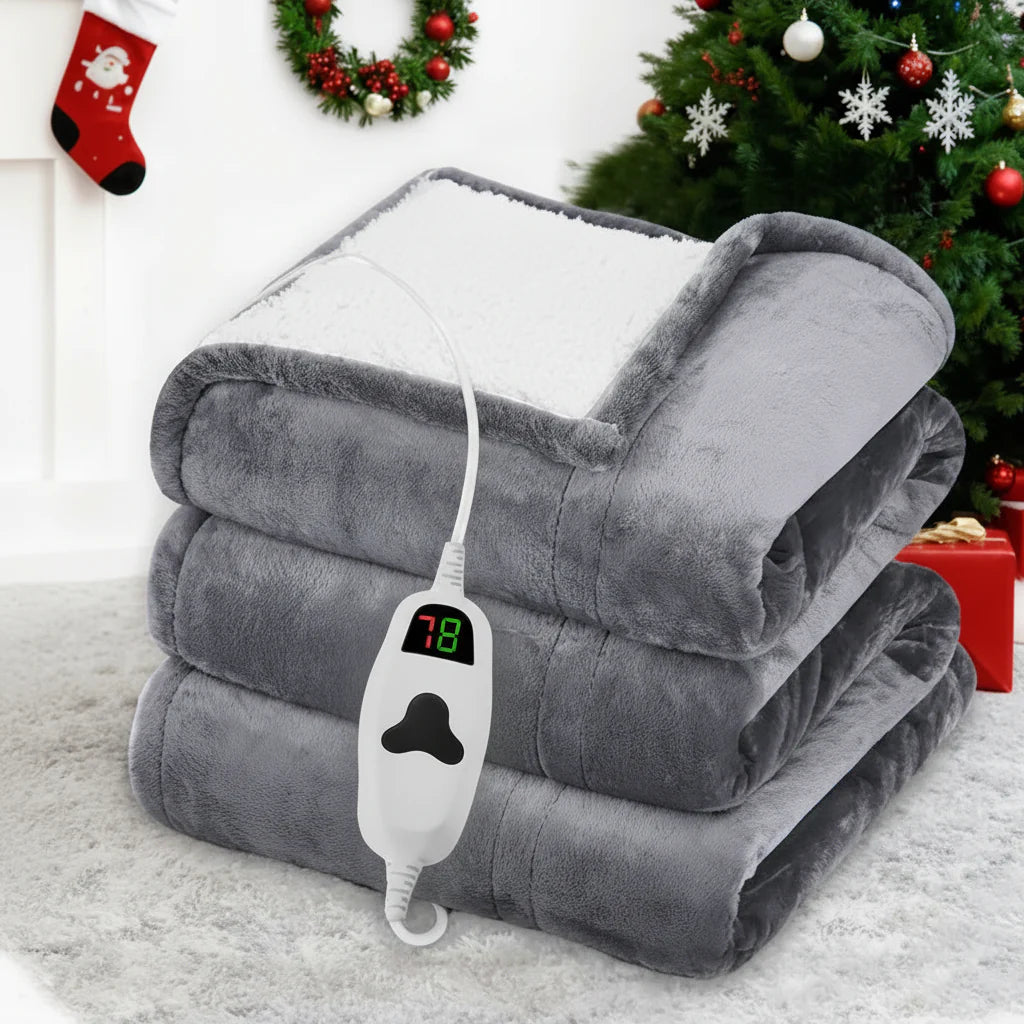 Soft Electric Heated Blanket with 6 Heat Levels and Auto-Off