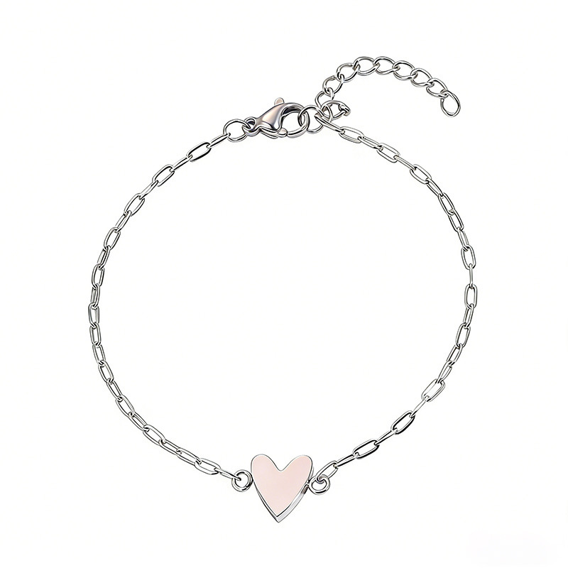 Adjustable Heart Chain Bracelet for Couples - Gold & Silver
