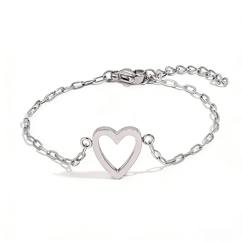 Adjustable Heart Chain Bracelet for Couples - Gold & Silver