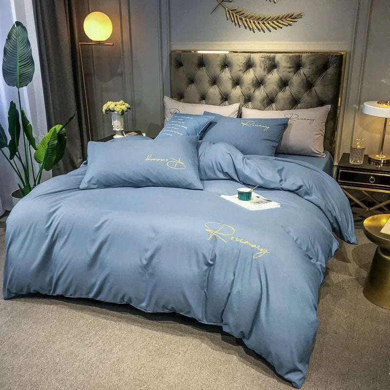 Luxury Embroidered Duvet Cover - Soft and Breathable Bedding