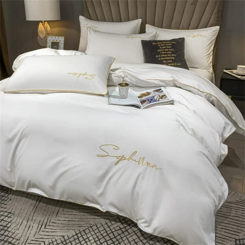 Luxury Embroidered Duvet Cover - Soft and Breathable Bedding