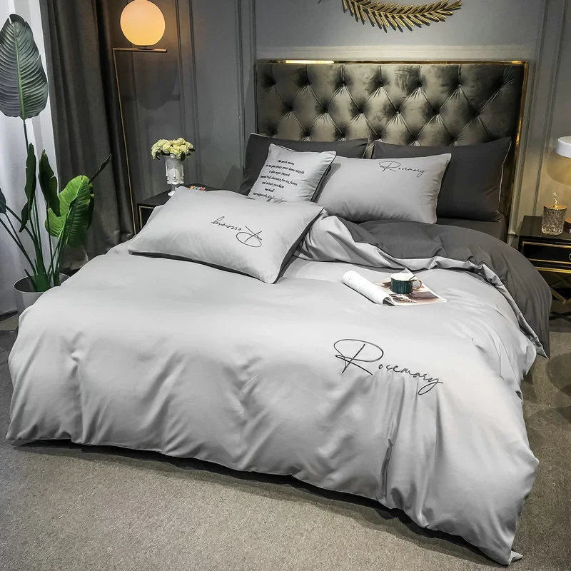 Luxury Embroidered Duvet Cover - Soft and Breathable Bedding