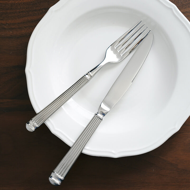 Chic Striped Stainless Steel Cutlery Set