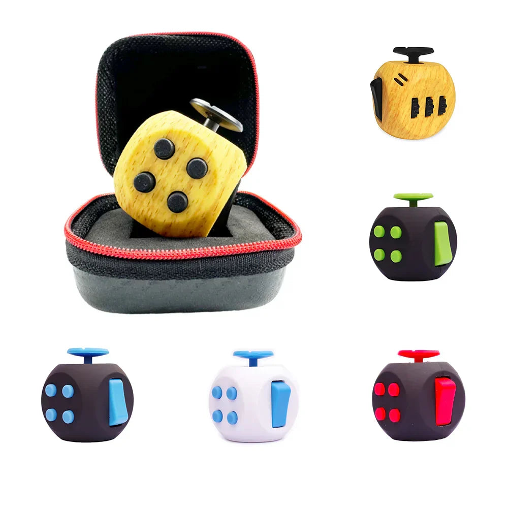 Sensory Fidget Cube with Tactile Controls for Stress Relief