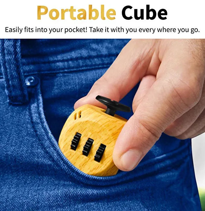 Sensory Fidget Cube with Tactile Controls for Stress Relief