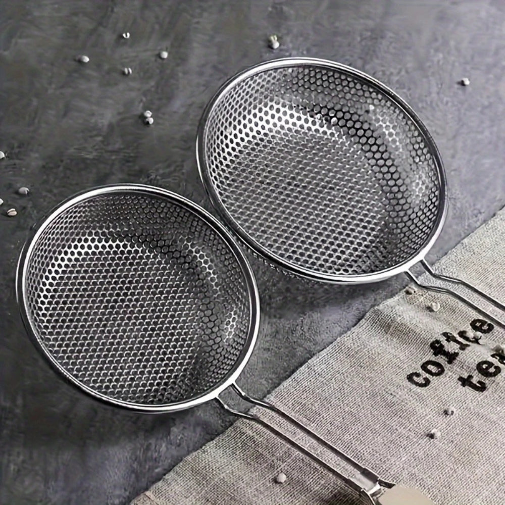 Stainless Steel Fine Mesh Skimmer with Wooden Handle