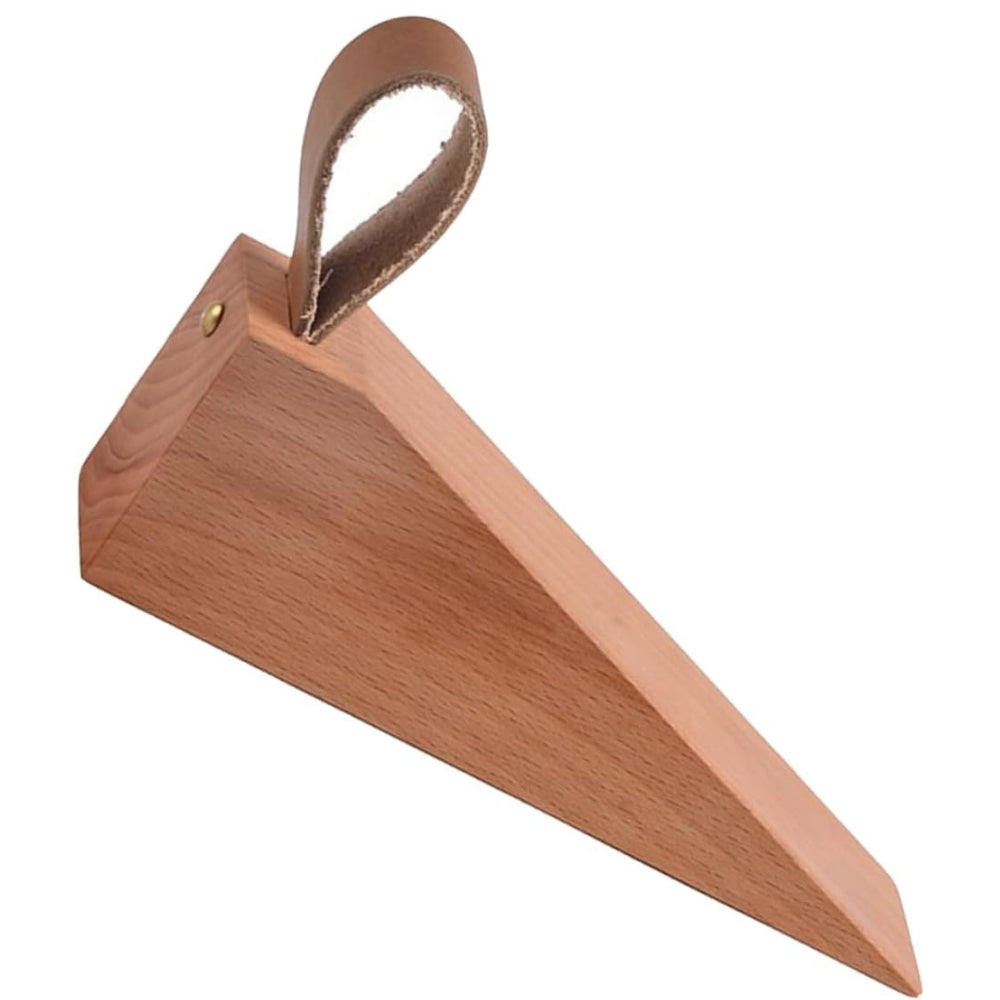 Sleek Wooden Door Stopper with Anti-Slip Base