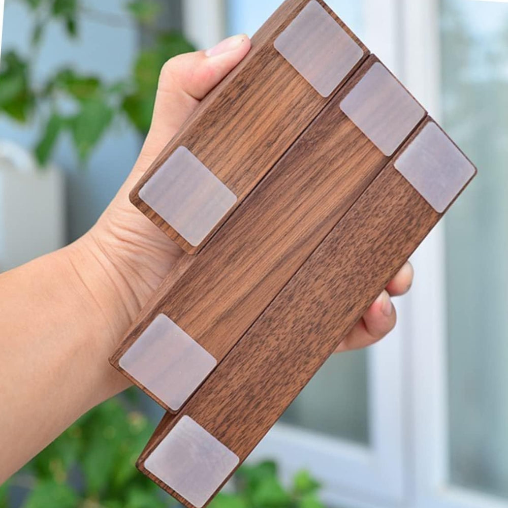 Sleek Wooden Door Stopper with Anti-Slip Base