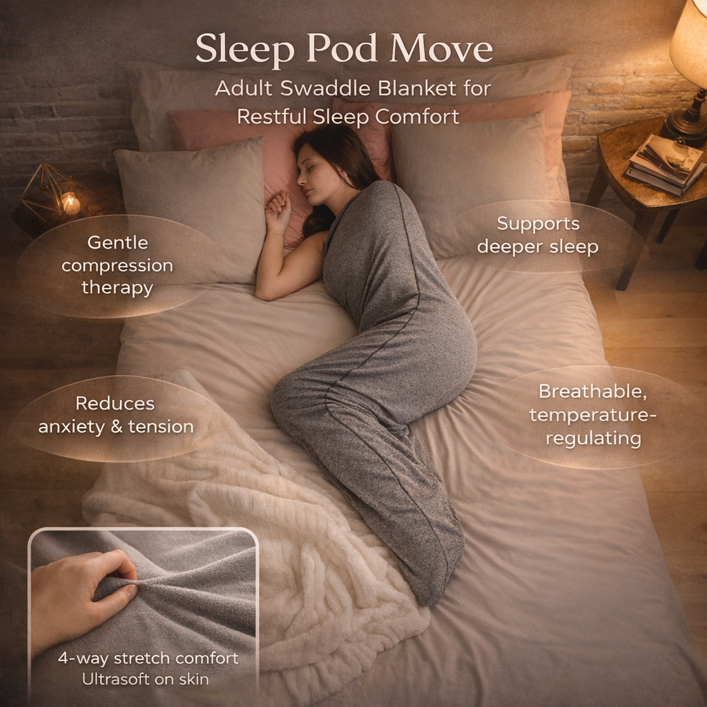 Adult Swaddle Blanket with Gentle Compression for Deep Relaxation