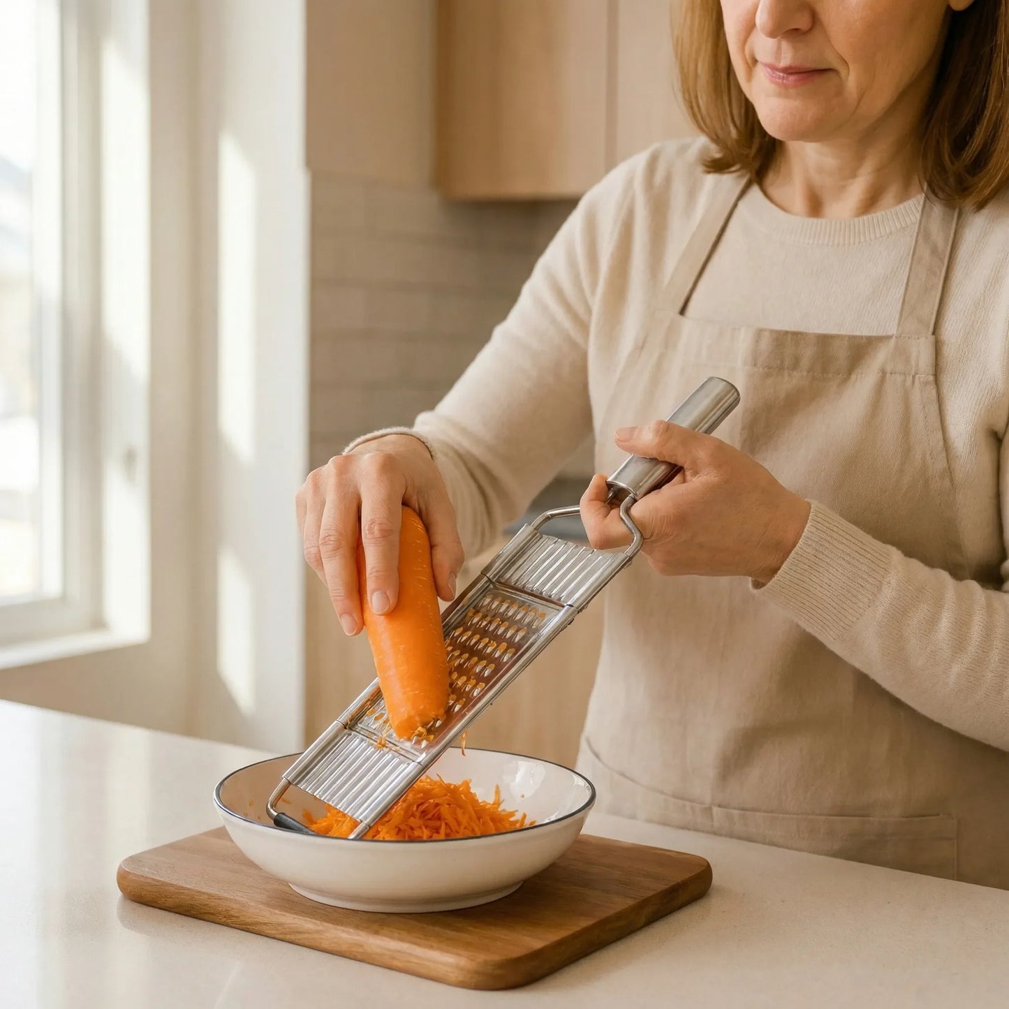 Multifunctional Vegetable Slicer with Interchangeable Stainless Steel Blades