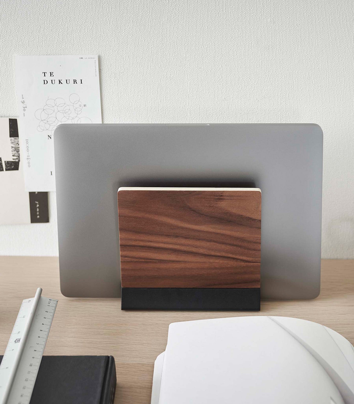 Slim Steel and Wood Laptop Stand