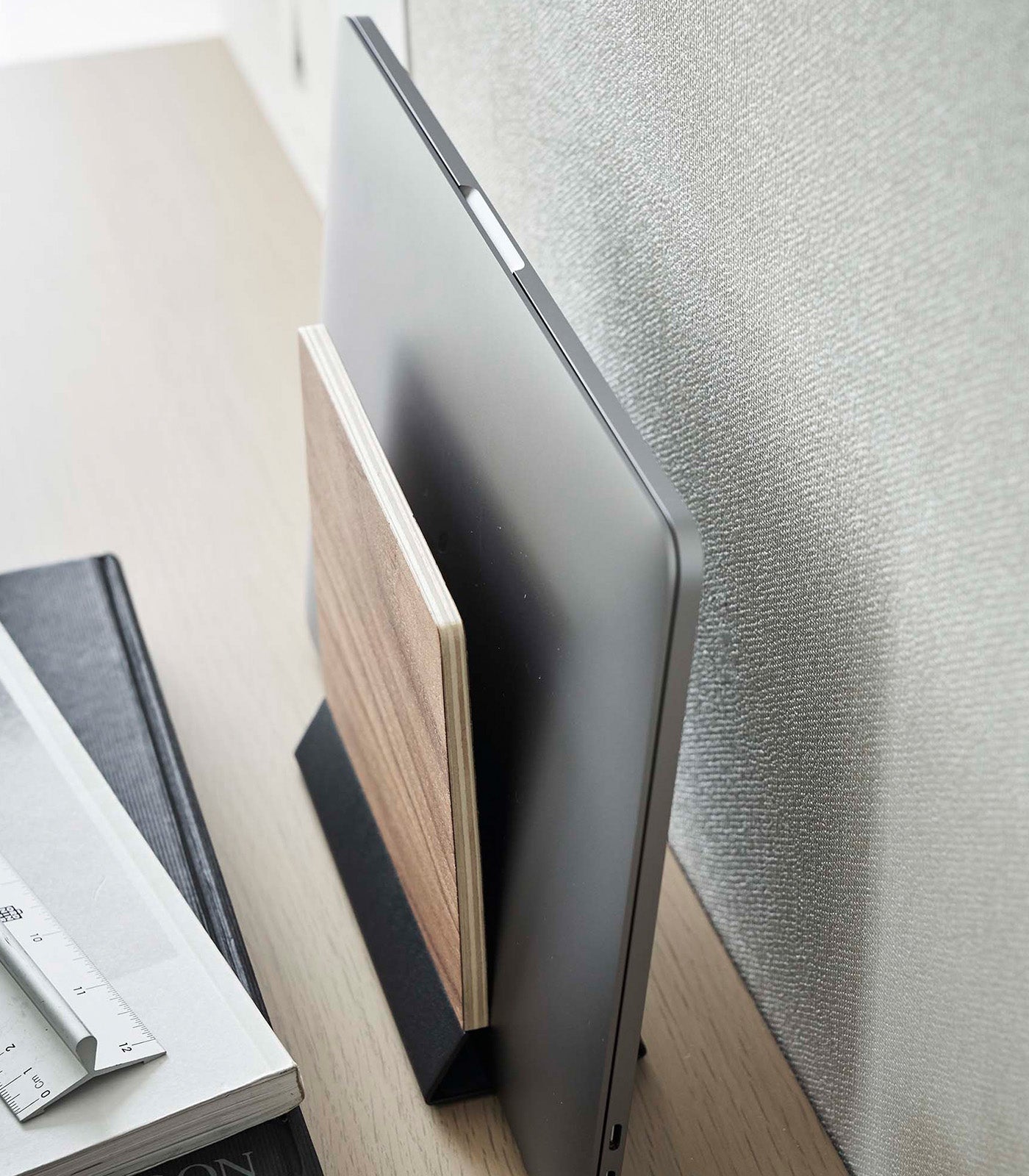 Slim Steel and Wood Laptop Stand