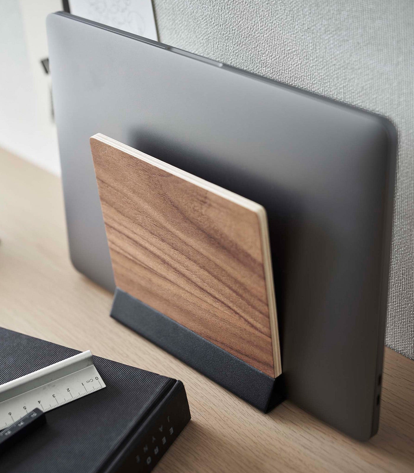 Slim Steel and Wood Laptop Stand