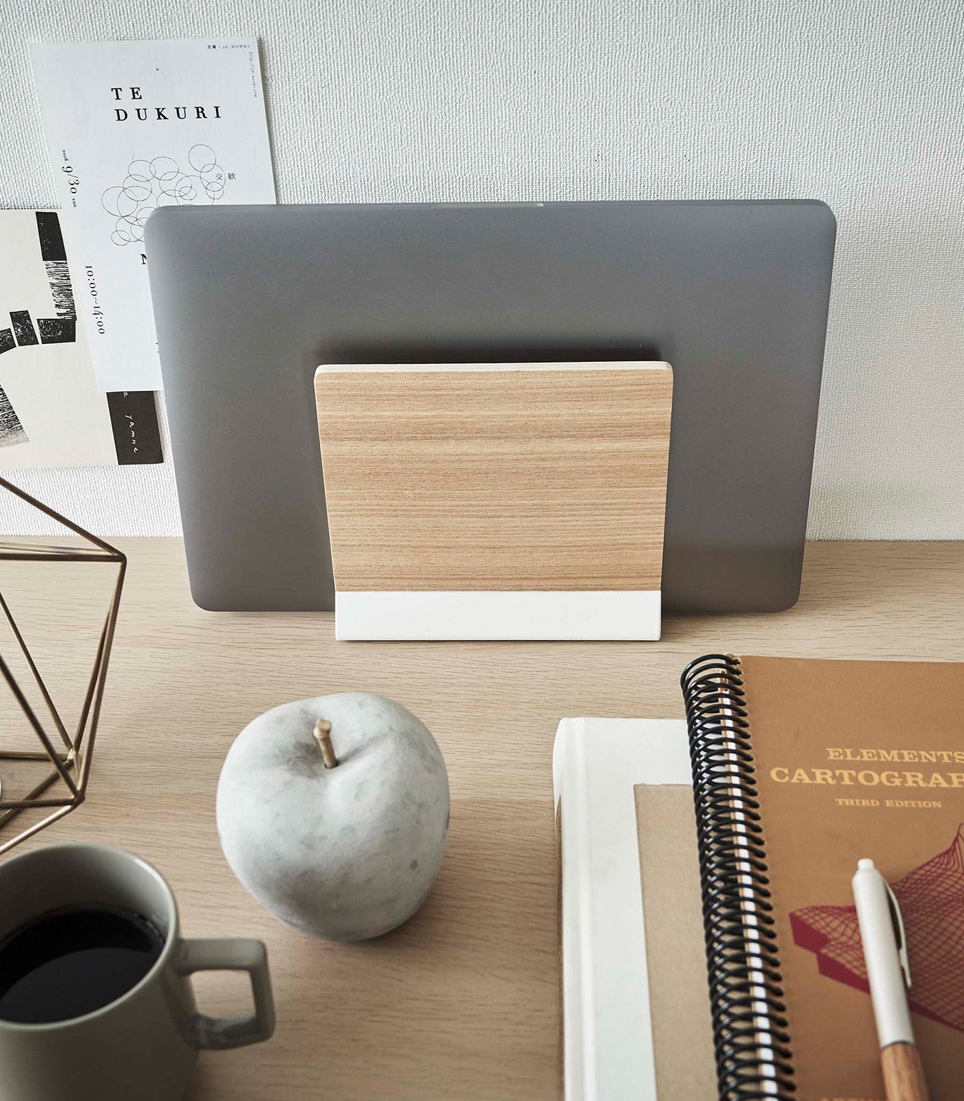 Slim Steel and Wood Laptop Stand