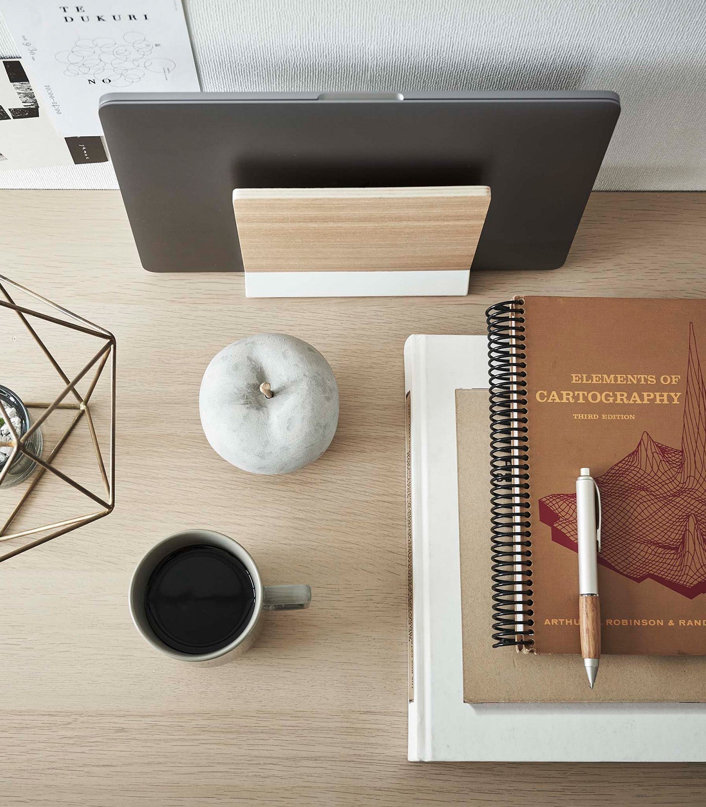 Slim Steel and Wood Laptop Stand