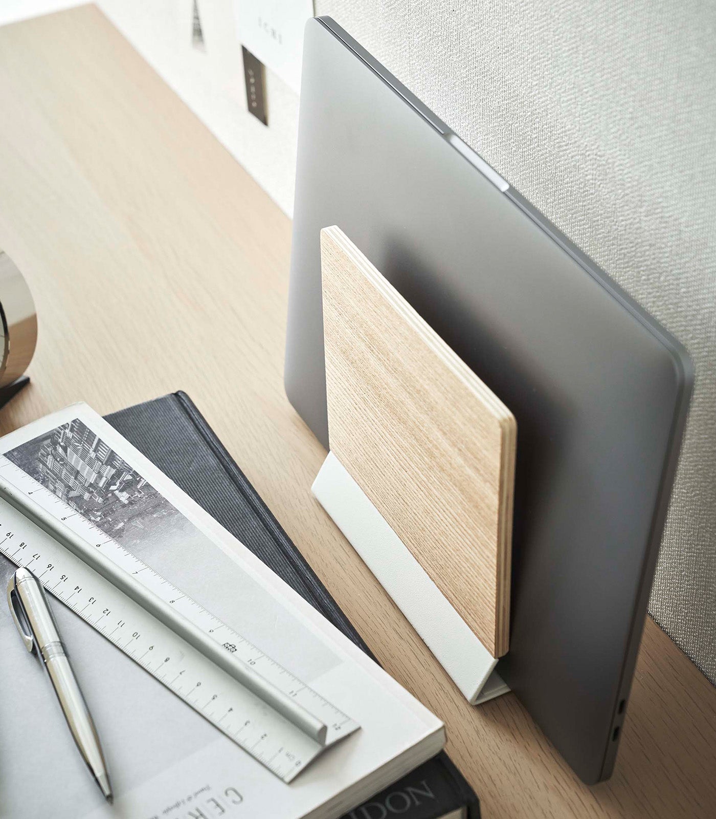 Slim Steel and Wood Laptop Stand