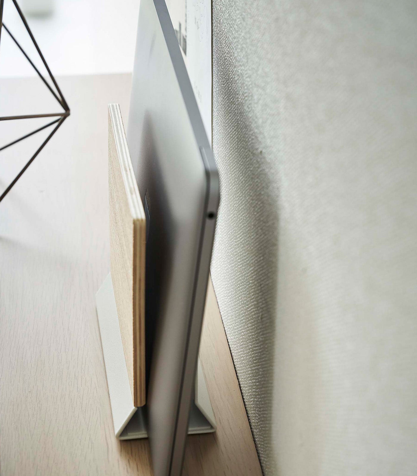 Slim Steel and Wood Laptop Stand