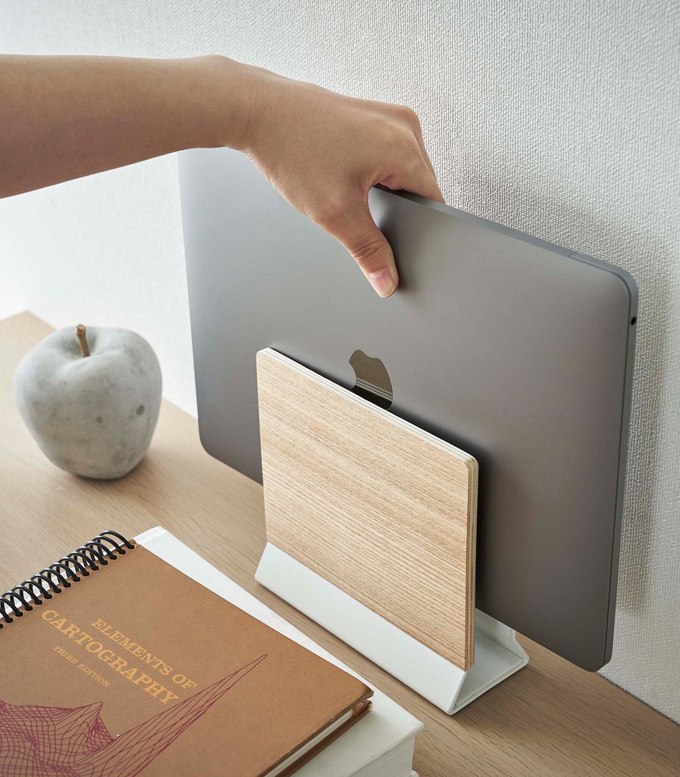 Slim Steel and Wood Laptop Stand