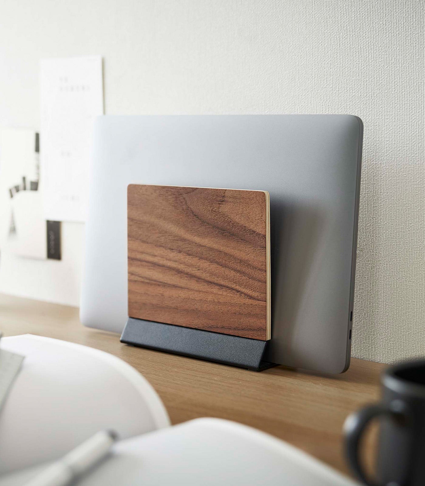 Slim Steel and Wood Laptop Stand