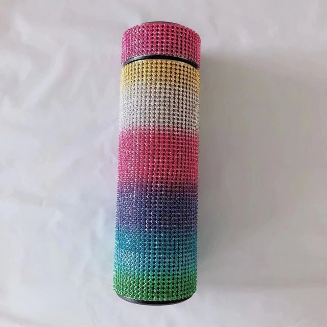 500ml Rhinestone Bling Thermos with LED Temperature Indicator