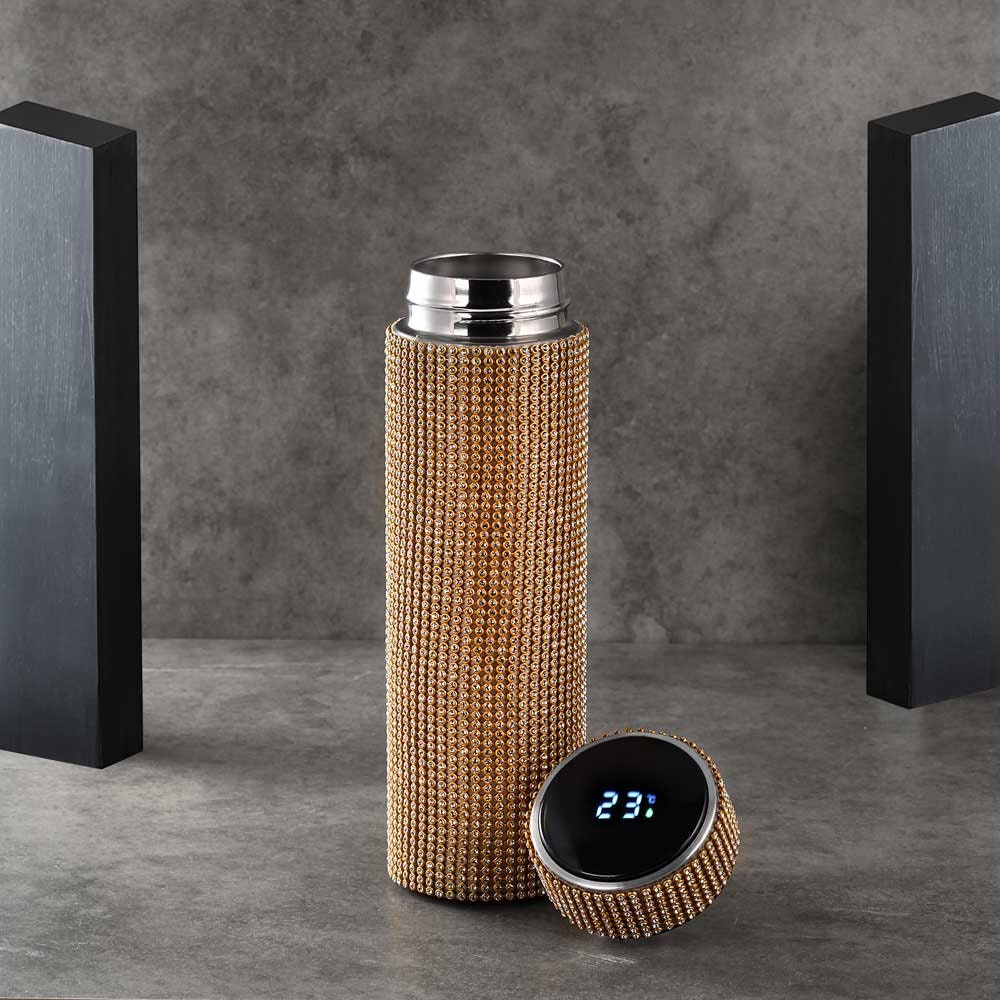 500ml Rhinestone Bling Thermos with LED Temperature Indicator