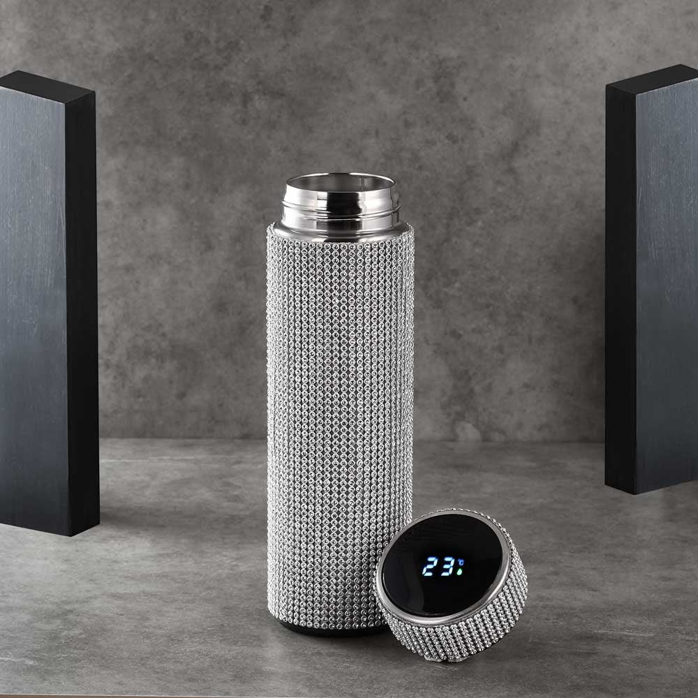 500ml Rhinestone Bling Thermos with LED Temperature Indicator