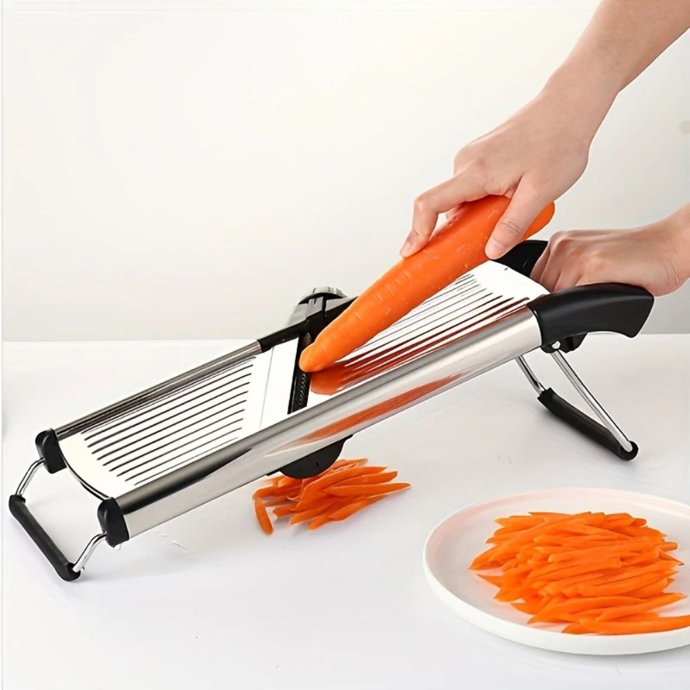 Adjustable Stainless Steel Mandoline Slicer with Julienne Settings