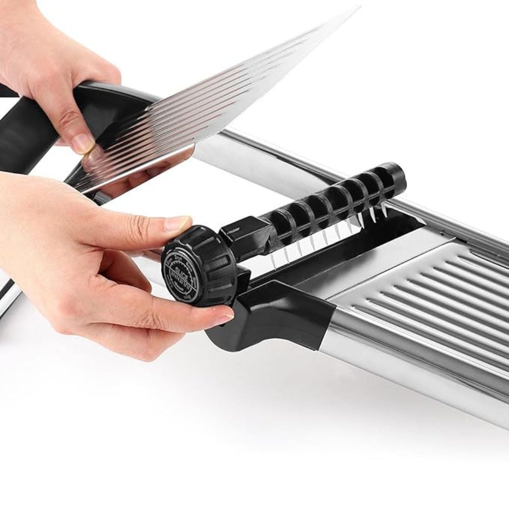 Adjustable Stainless Steel Mandoline Slicer with Julienne Settings