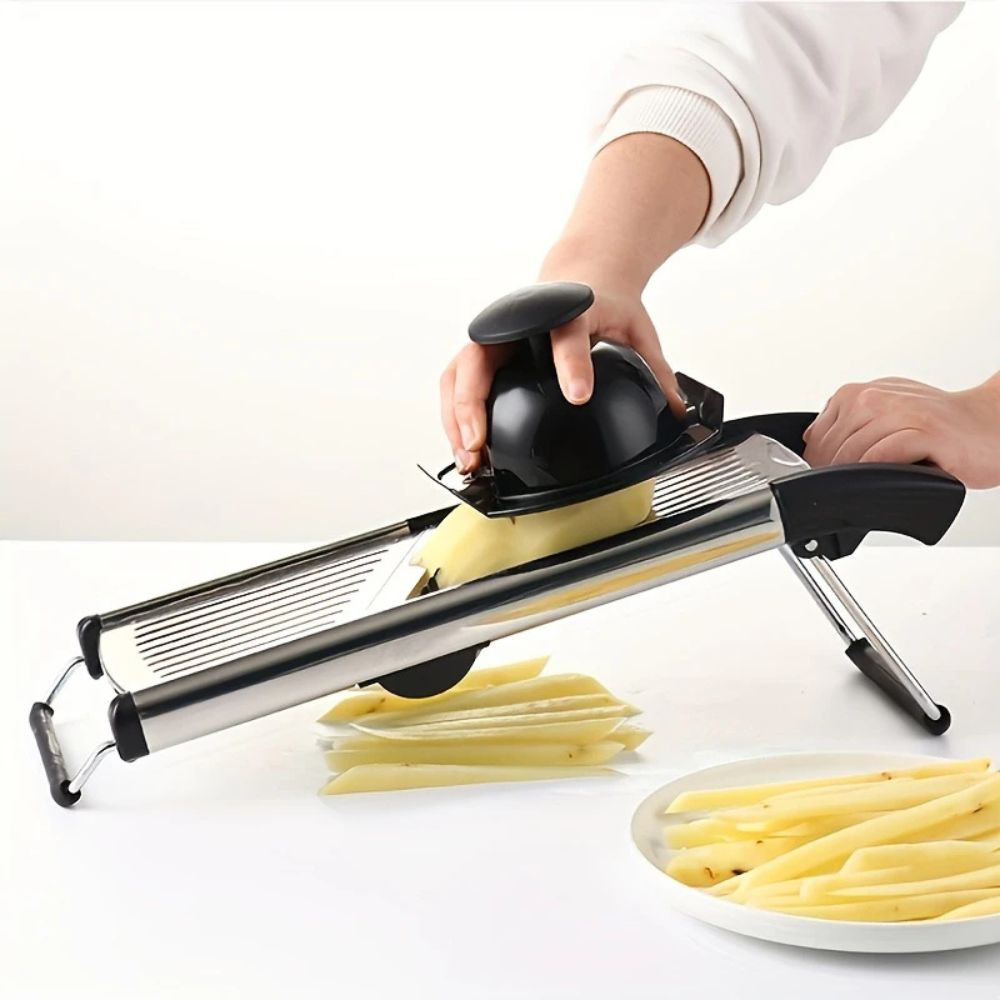 Adjustable Stainless Steel Mandoline Slicer with Julienne Settings