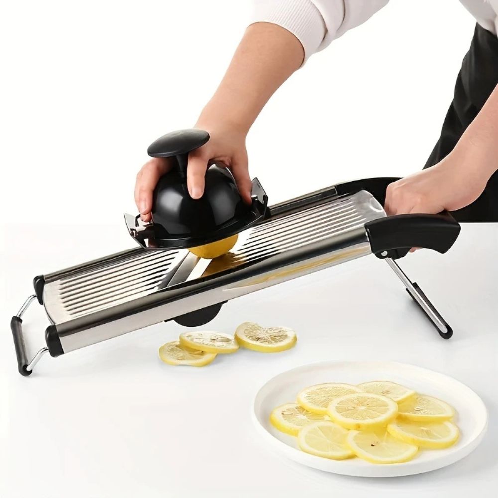 Adjustable Stainless Steel Mandoline Slicer with Julienne Settings