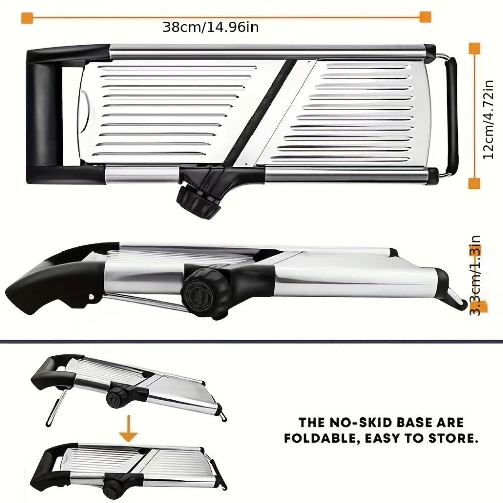 Adjustable Stainless Steel Mandoline Slicer with Julienne Settings