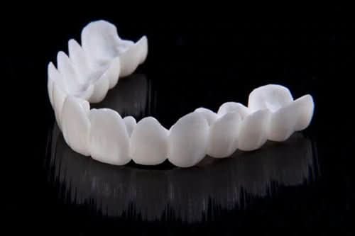 Flexible Dentures with Natural White Tooth Lenses