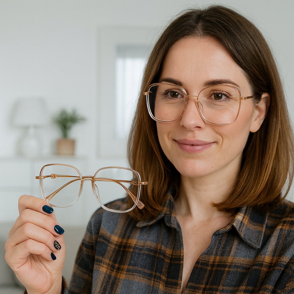 Lightweight Metal Frame Reading Glasses with Blue Light Filter and UV Protection