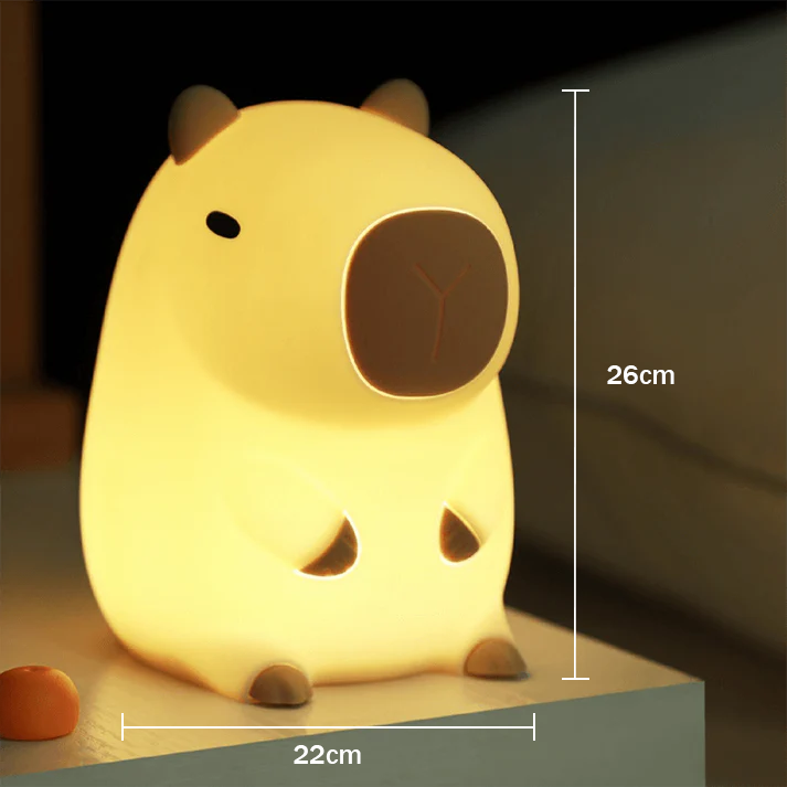 Adorable Capybara Night Light with Touch Control and Timer