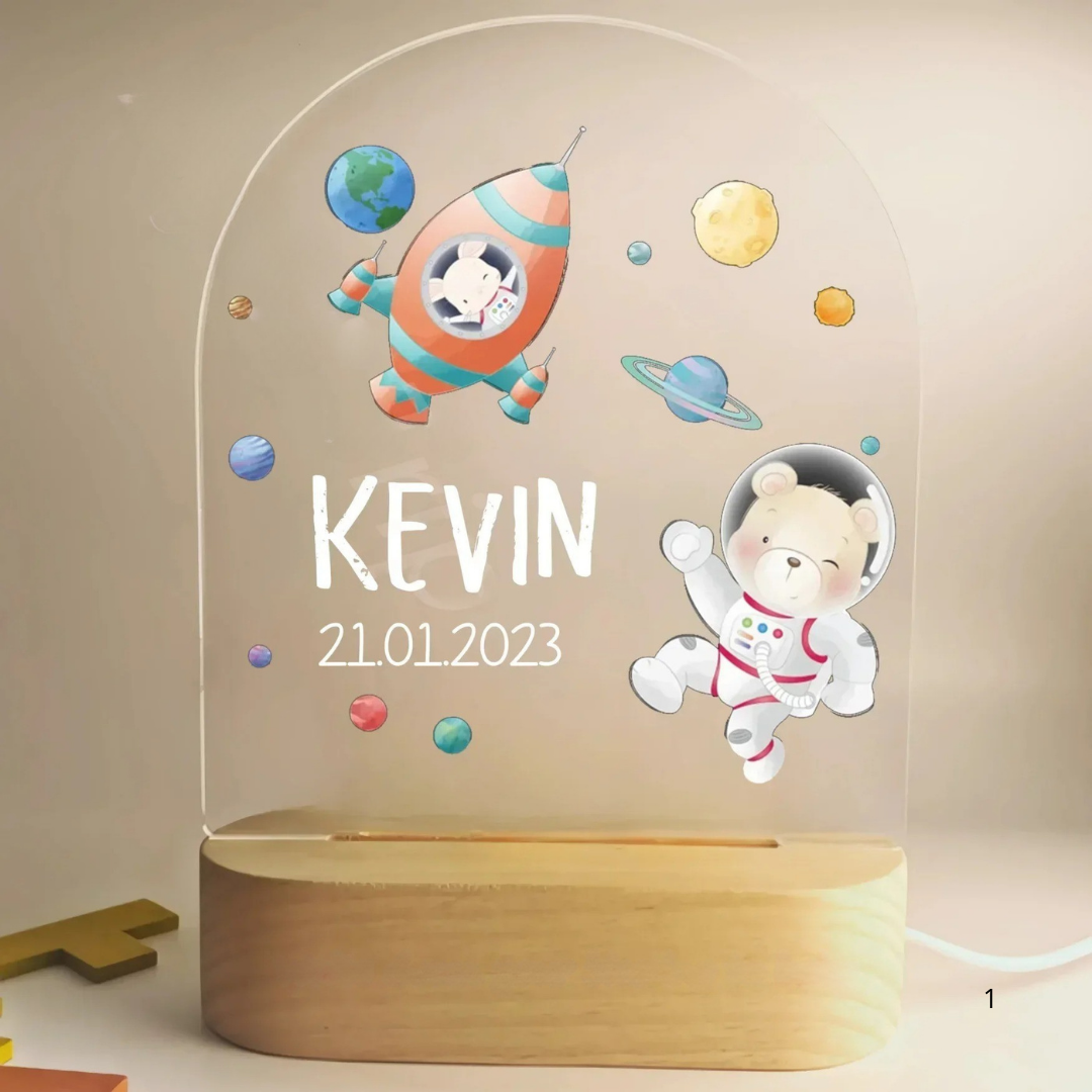 Personalized LED Night Light with Warm White Glow